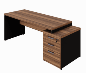 Mesa Dir. 1,70m C/Gaveteiro Pedestal Nogal