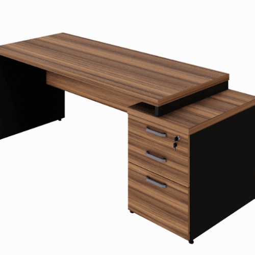 Mesa Dir. 1,70m C/Gaveteiro Pedestal Nogal